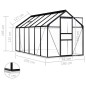 vidaXL Invernadero con estructura de aluminio gris antracita 7,03 m² vidaXL Invernadero con estructura de aluminio gris antracita 7,03 m²