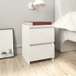 vidaXL Mesitas de noche 2 uds aglomerado blanco brillante 30x30x40 cm vidaXL Mesitas de noche 2 uds aglomerado blanco brillante 30x30x40 cm