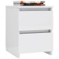 vidaXL Mesitas de noche 2 uds aglomerado blanco brillante 30x30x40 cm vidaXL Mesitas de noche 2 uds aglomerado blanco brillante 30x30x40 cm