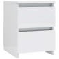 vidaXL Mesitas de noche 2 uds aglomerado blanco brillante 30x30x40 cm vidaXL Mesitas de noche 2 uds aglomerado blanco brillante 30x30x40 cm
