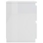 vidaXL Mesitas de noche 2 uds aglomerado blanco brillante 30x30x40 cm vidaXL Mesitas de noche 2 uds aglomerado blanco brillante 30x30x40 cm