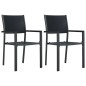 vidaXL Juego de comedor para jardín 3 piezas negro vidaXL Juego de comedor para jardín 3 piezas negro