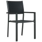 vidaXL Juego de comedor para jardín 3 piezas negro vidaXL Juego de comedor para jardín 3 piezas negro