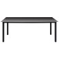 vidaXL Mesa de jardín de aluminio y vidrio negra 190x90x74 cm vidaXL Mesa de jardín de aluminio y vidrio negra 190x90x74 cm