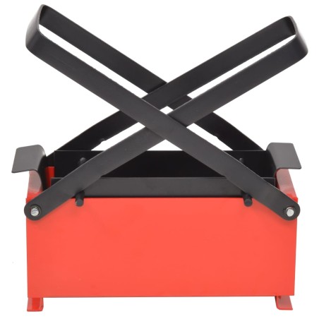 vidaXL Briquetadora de papel acero negro y rojo 34x14x14 cm