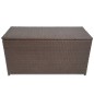vidaXL Caja de almacenaje jardín ratán sintético marrón 120x50x60 cm