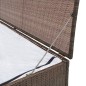 vidaXL Caja de almacenaje jardín ratán sintético marrón 120x50x60 cm