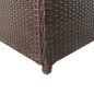 vidaXL Caja de almacenaje jardín ratán sintético marrón 120x50x60 cm