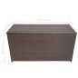 vidaXL Caja de almacenaje jardín ratán sintético marrón 120x50x60 cm