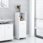 vidaXL Armario de baño madera contrachapada blanco brillo 30x30x95 cm