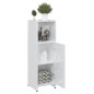 vidaXL Armario de baño madera contrachapada blanco brillo 30x30x95 cm