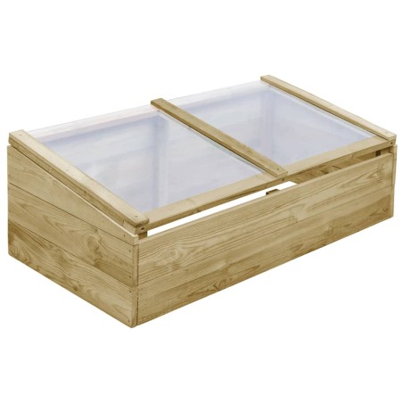 vidaXL Invernadero de madera de pino impregnada 100x50x35 cm
