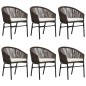 vidaXL Juego de comedor de jardín 7 piezas marrón vidaXL Juego de comedor de jardín 7 piezas marrón