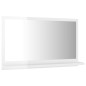 vidaXL Espejo de baño madera contrachapada blanco brillo 60x10,5x37 cm vidaXL Espejo de baño madera contrachapada blanco brillo 60x10,5x37 cm