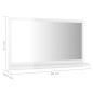 vidaXL Espejo de baño madera contrachapada blanco brillo 60x10,5x37 cm vidaXL Espejo de baño madera contrachapada blanco brillo 60x10,5x37 cm