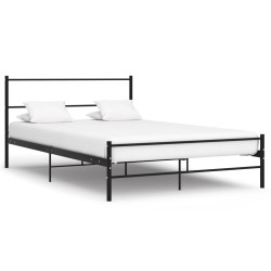 vidaXL Estructura de cama de metal negro 160x200 cm