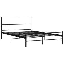 vidaXL Estructura de cama de metal negro 160x200 cm