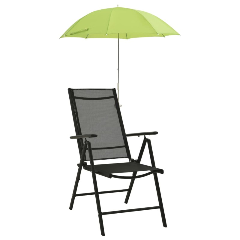 vidaXL Sombrillas para silla de camping 2 unidades verde 105 cm
