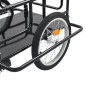 vidaXL Remolque para bicicletas acero negro 130x73x48,5 cm vidaXL Remolque para bicicletas acero negro 130x73x48,5 cm