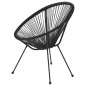vidaXL Sillas de jardín Moon 2 unidades ratán negro vidaXL Sillas de jardín Moon 2 unidades ratán negro
