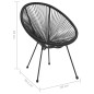 vidaXL Sillas de jardín Moon 2 unidades ratán negro vidaXL Sillas de jardín Moon 2 unidades ratán negro