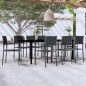 vidaXL Juego de comedor para jardín 9 piezas negro vidaXL Juego de comedor para jardín 9 piezas negro