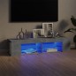 vidaXL Mueble de TV con luces LED gris hormigón 135x39x30 cm vidaXL Mueble de TV con luces LED gris hormigón 135x39x30 cm