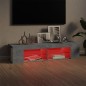vidaXL Mueble de TV con luces LED gris hormigón 135x39x30 cm vidaXL Mueble de TV con luces LED gris hormigón 135x39x30 cm