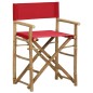 vidaXL Sillas de director plegables 2 piezas bambú y tela roja vidaXL Sillas de director plegables 2 piezas bambú y tela roja