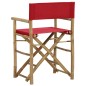 vidaXL Sillas de director plegables 2 piezas bambú y tela roja vidaXL Sillas de director plegables 2 piezas bambú y tela roja