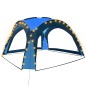 vidaXL Carpa de fiesta con LED y 4 paredes laterales azul 3,6x3,6x2,3m vidaXL Carpa de fiesta con LED y 4 paredes laterales azul 3,6x3,6x2,3m