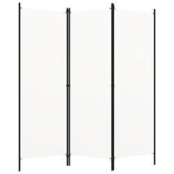 vidaXL Biombo divisor de 3 paneles blanco crema 150x180 cm