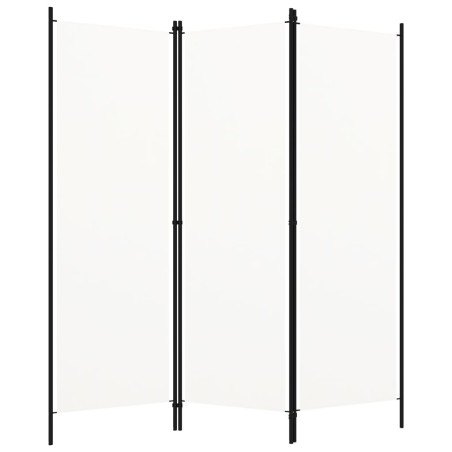 vidaXL Biombo divisor de 3 paneles blanco crema 150x180 cm
