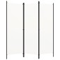 vidaXL Biombo divisor de 3 paneles blanco crema 150x180 cm vidaXL Biombo divisor de 3 paneles blanco crema 150x180 cm