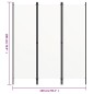 vidaXL Biombo divisor de 3 paneles blanco crema 150x180 cm vidaXL Biombo divisor de 3 paneles blanco crema 150x180 cm