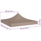 vidaXL Techo de carpa para celebraciones taupé 3x3 m 270 g/m² vidaXL Techo de carpa para celebraciones taupé 3x3 m 270 g/m²