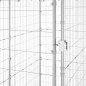 vidaXL Perrera de exterior acero galvanizado con techo 110x220x180 cm