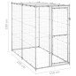 vidaXL Perrera de exterior acero galvanizado con techo 110x220x180 cm