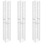 vidaXL Cestas de muro de gaviones 3 uds acero galvanizado 25x25x197cm vidaXL Cestas de muro de gaviones 3 uds acero galvanizado 25x25x197cm