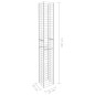 vidaXL Cestas de muro de gaviones 3 uds acero galvanizado 25x25x197cm vidaXL Cestas de muro de gaviones 3 uds acero galvanizado 25x25x197cm