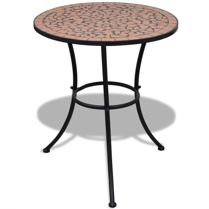 vidaXL Mesa de bistro de mosaico terracota 60 cm