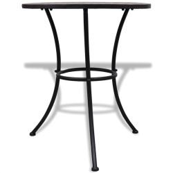 vidaXL Mesa de bistro de mosaico terracota 60 cm
