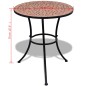 vidaXL Mesa de bistro de mosaico terracota 60 cm
