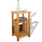 vidaXL Mesa auxiliar con estante de madera de roble maciza 27x35x55cm vidaXL Mesa auxiliar con estante de madera de roble maciza 27x35x55cm