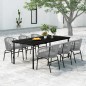vidaXL Juego de comedor de jardín 7 piezas ratán sintético gris vidaXL Juego de comedor de jardín 7 piezas ratán sintético gris