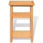 vidaXL Mesa auxiliar con estante de madera de roble maciza 27x35x55cm vidaXL Mesa auxiliar con estante de madera de roble maciza 27x35x55cm