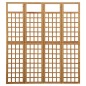 vidaXL Biombo/Enrejado de 4 paneles madera maciza de abeto 161x180 cm vidaXL Biombo/Enrejado de 4 paneles madera maciza de abeto 161x180 cm
