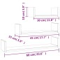 vidaXL Estantes de pared 3 piezas madera contrachapada color roble vidaXL Estantes de pared 3 piezas madera contrachapada color roble