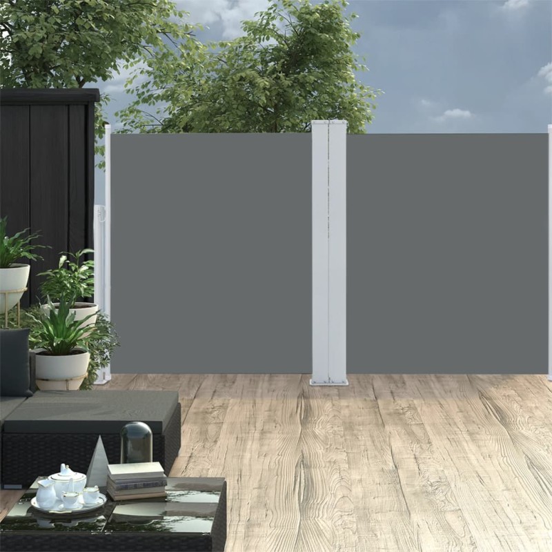 vidaXL Toldo lateral retráctil gris antracita 140x600 cm vidaXL Toldo lateral retráctil gris antracita 140x600 cm
