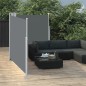 vidaXL Toldo lateral retráctil gris antracita 140x600 cm vidaXL Toldo lateral retráctil gris antracita 140x600 cm
